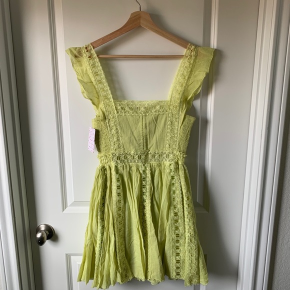 FP One Verona Dress in lime by free people - Picture 10 of 14
